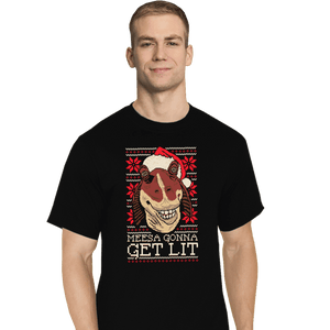 Daily_Deal_Shirts T-Shirts, Tall / Large / Black Lit Christmas