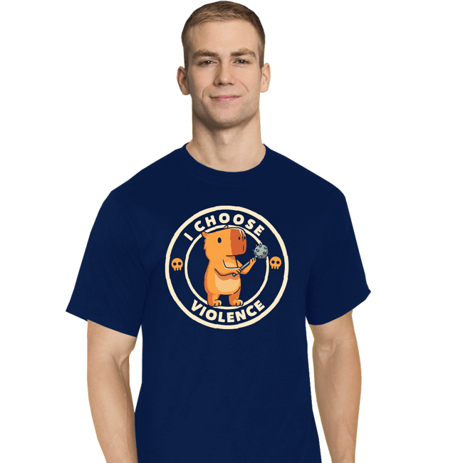 Last_Chance_Shirts T-Shirts, Tall / Large / Navy Violence Capybara