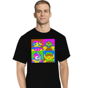 Shirts T-Shirts, Tall / Large / Black Pop NES