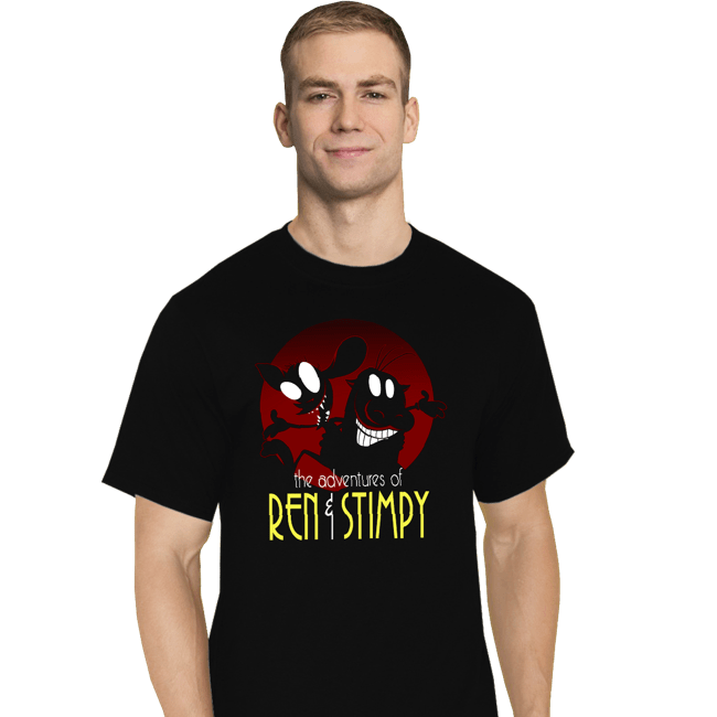 Secret_Shirts T-Shirts, Tall / Large / Black The Adventures of Ren & Stimpy