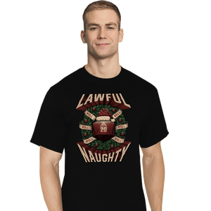 Shirts T-Shirts, Tall / Large / Black Lawful Naughty Christmas