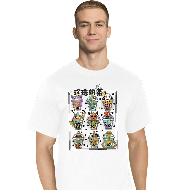 Secret_Shirts T-Shirts, Tall / Large / White Bubble-Tea Nerd