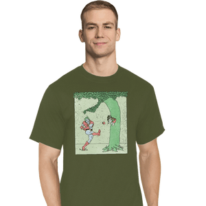 Secret_Shirts T-Shirts, Tall / Large / Military Green Captn Planet