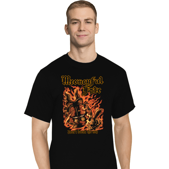 Daily_Deal_Shirts T-Shirts, Tall / Large / Black Meowcyful Fate