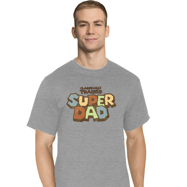Daily_Deal_Shirts T-Shirts, Tall / Large / Sports Grey Super Dad