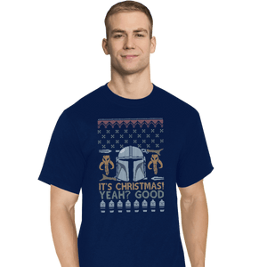 Shirts T-Shirts, Tall / Large / Navy Mandalorian Christmas