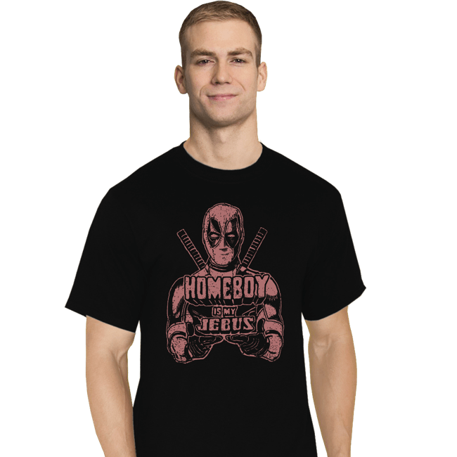 Shirts T-Shirts, Tall / Large / Black Homeboy Is My Jebus