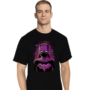 Daily_Deal_Shirts T-Shirts, Tall / Large / Black Glitch Batgirl