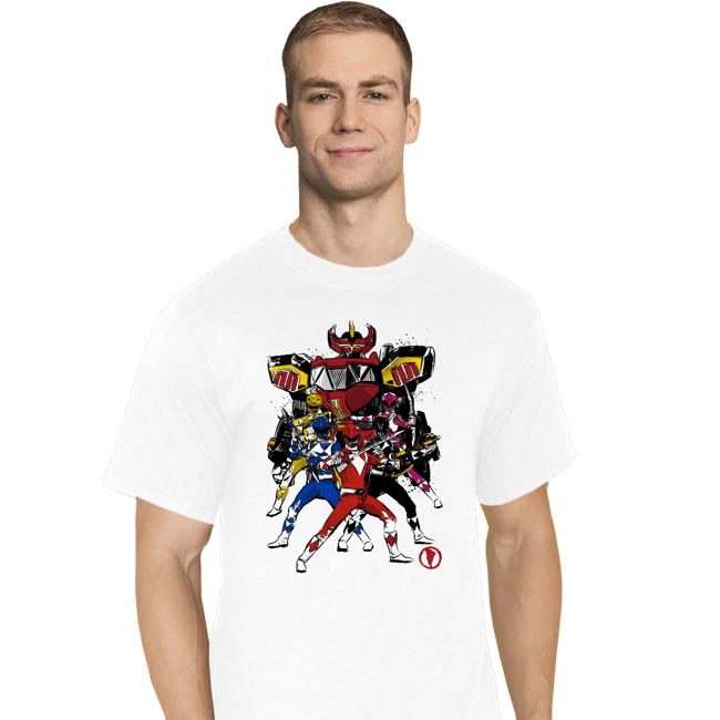 Shirts T-Shirts, Tall / Large / White Power Rangers Sumi-e