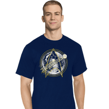 Load image into Gallery viewer, Shirts T-Shirts, Tall / Large / Navy Moonlight Boldly Night
