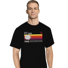 Load image into Gallery viewer, Daily_Deal_Shirts T-Shirts, Tall / Large / Black Vintage Hyperdrive Starship
