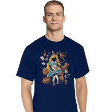 Load image into Gallery viewer, Shirts T-Shirts, Tall / Large / Navy Wonderland Girl
