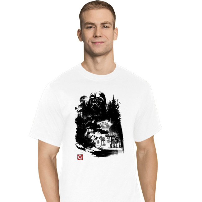 Daily_Deal_Shirts T-Shirts, Tall / Large / White Dark Lord In The Snow Planet Sumi-e