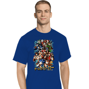 Daily_Deal_Shirts T-Shirts, Tall / Large / Royal Blue Nostalgic Heroes!