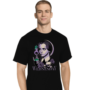 Shirts T-Shirts, Tall / Large / Black Wednesday Addams