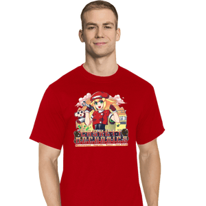 Shirts T-Shirts, Tall / Large / Red Casket Mechanics