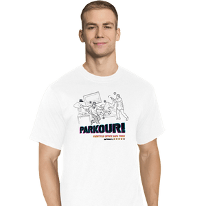 Daily_Deal_Shirts T-Shirts, Tall / Large / White Parkour!