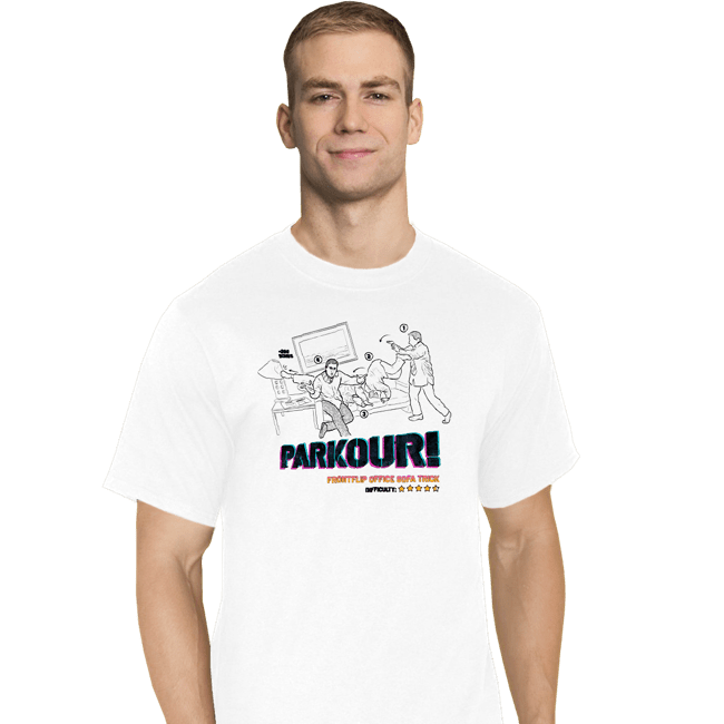 Daily_Deal_Shirts T-Shirts, Tall / Large / White Parkour!