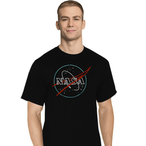 Shirts T-Shirts, Tall / Large / Black Neon NASA