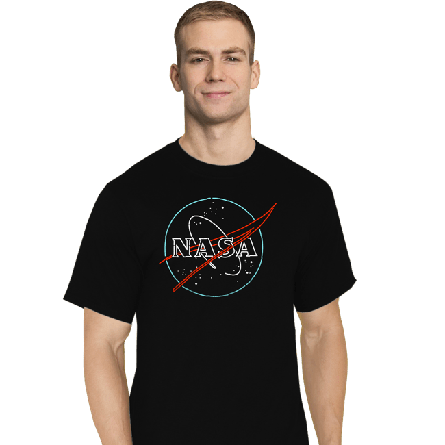 Shirts T-Shirts, Tall / Large / Black Neon NASA