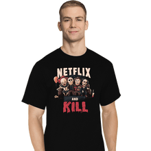 Load image into Gallery viewer, Shirts T-Shirts, Tall / Large / Black Netflix And Kill
