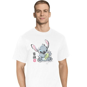 Shirts T-Shirts, Tall / Large / White Stitch Watercolor