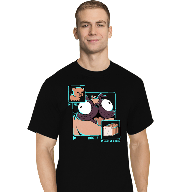 Shirts T-Shirts, Tall / Large / Black Dog Pig Bread