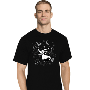 Daily_Deal_Shirts T-Shirts, Tall / Large / Black Ghost Best Friend