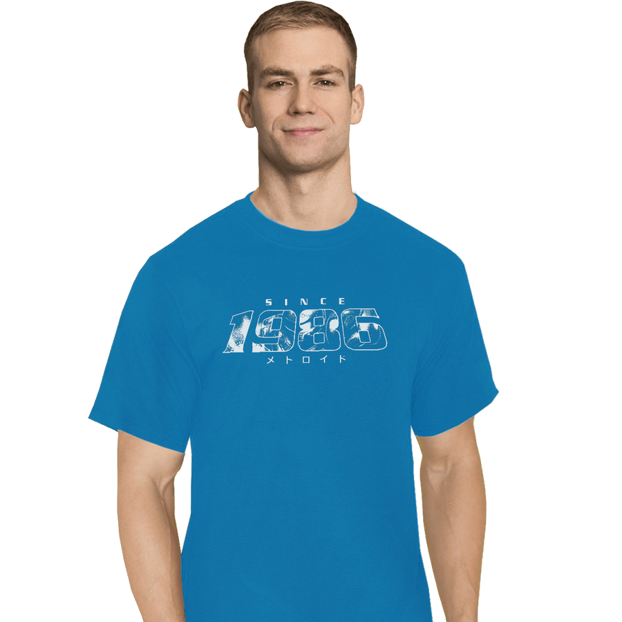 Shirts T-Shirts, Tall / Large / Royal Blue Metroid 1986