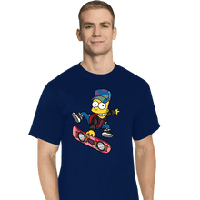 Load image into Gallery viewer, Daily_Deal_Shirts T-Shirts, Tall / Large / Navy Bart To The Future
