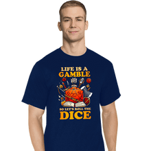 Load image into Gallery viewer, Shirts T-Shirts, Tall / Large / Navy Life Is A Gamble
