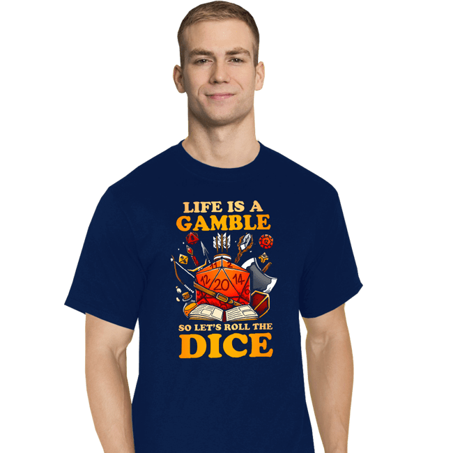 Shirts T-Shirts, Tall / Large / Navy Life Is A Gamble