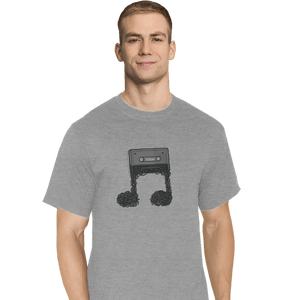 Shirts T-Shirts, Tall / Large / Sports Grey Made Of Music