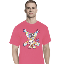 Load image into Gallery viewer, Shirts T-Shirts, Tall / Large / Red Magical Silhouettes - Gatomon
