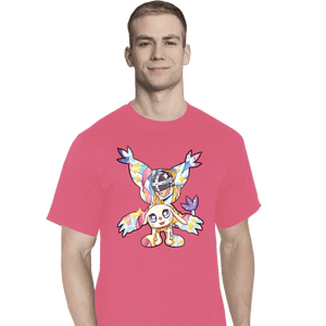 Shirts T-Shirts, Tall / Large / Red Magical Silhouettes - Gatomon