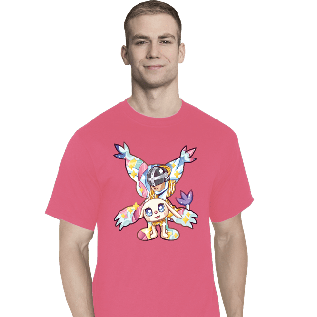Shirts T-Shirts, Tall / Large / Red Magical Silhouettes - Gatomon
