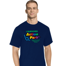 Load image into Gallery viewer, Secret_Shirts T-Shirts, Tall / Large / Navy Action Park Survivor
