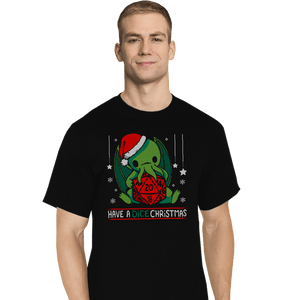 Shirts T-Shirts, Tall / Large / Black Have A Dice Christmas