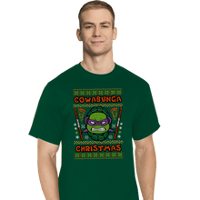 Load image into Gallery viewer, Shirts T-Shirts, Tall / Large / Charcoal Donatello Christmas
