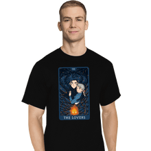 Load image into Gallery viewer, Daily_Deal_Shirts T-Shirts, Tall / Large / Black Tarot Ghibli The Lovers

