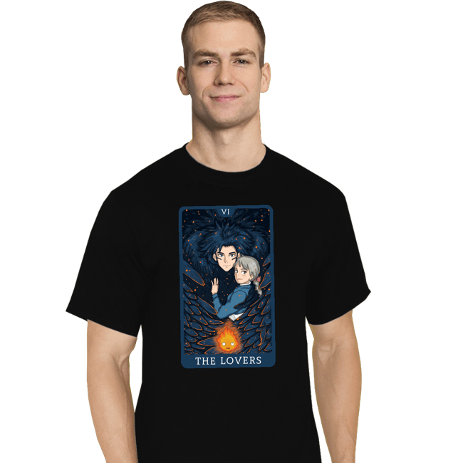 Daily_Deal_Shirts T-Shirts, Tall / Large / Black Tarot Ghibli The Lovers