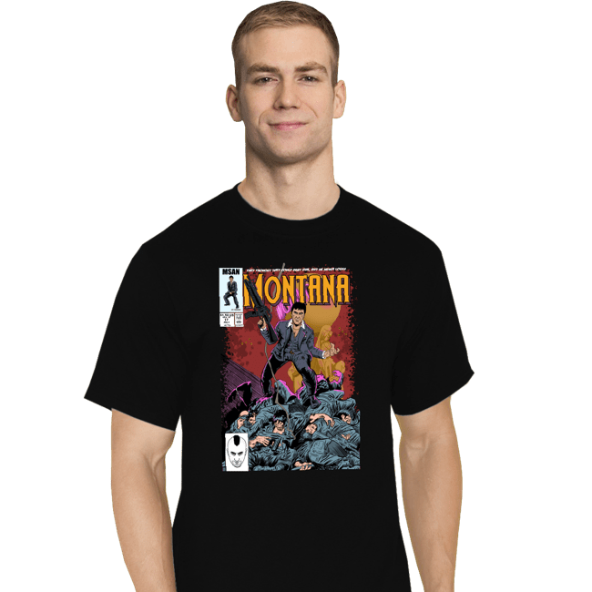 Daily_Deal_Shirts T-Shirts, Tall / Large / Black Montana Comics