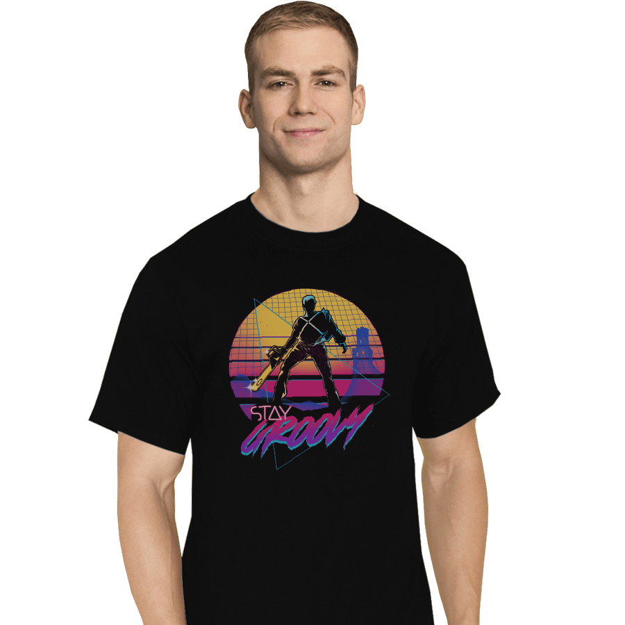Shirts T-Shirts, Tall / Large / Black Stay Groovy
