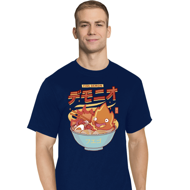 Secret_Shirts T-Shirts, Tall / Large / Navy The Fire Demon Ramen