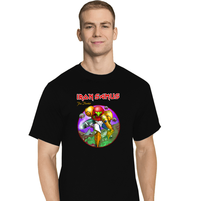 Daily_Deal_Shirts T-Shirts, Tall / Large / Black Iron Samus