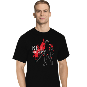 Shirts T-Shirts, Tall / Large / Black Kill Walkers