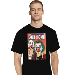 Shirts T-Shirts, Tall / Large / Black Smile Clown