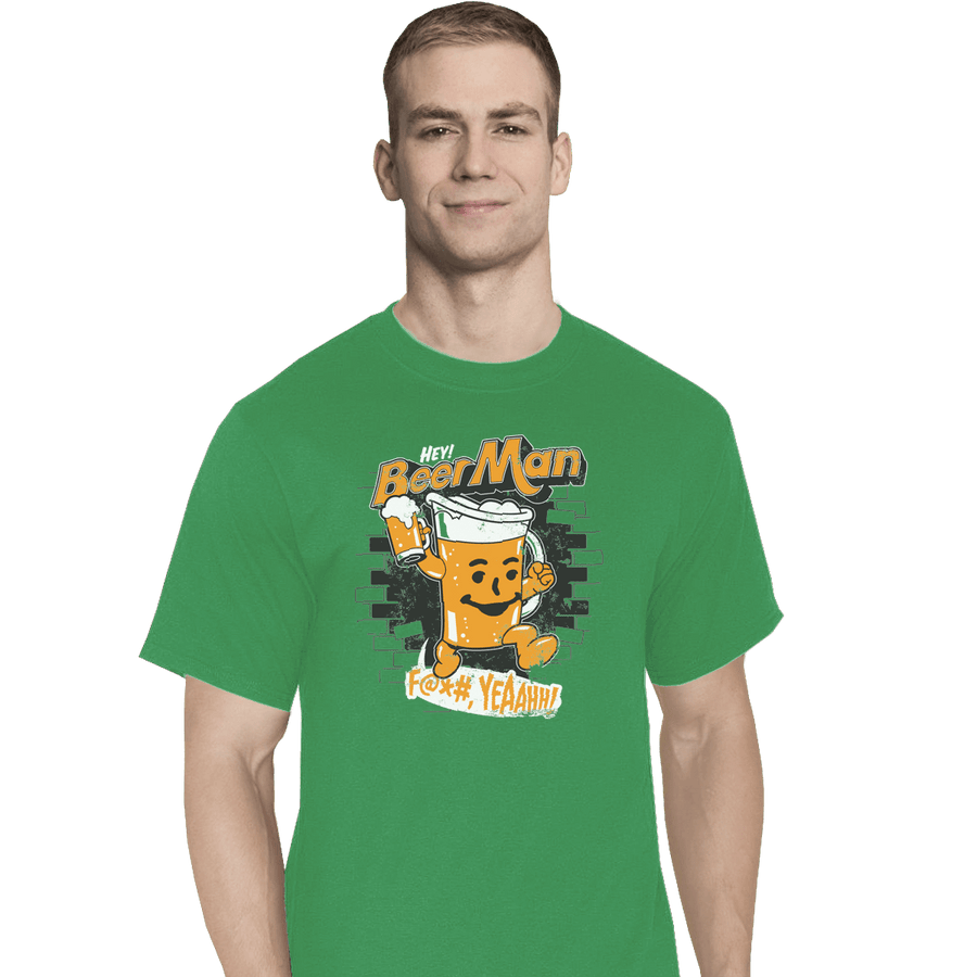 Shirts T-Shirts, Tall / Large / Athletic grey Hey Beer Man