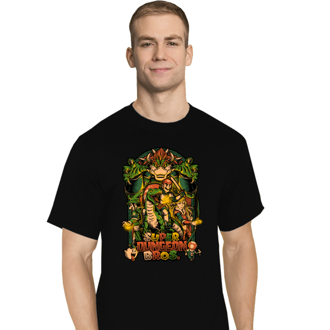 Secret_Shirts T-Shirts, Tall / Large / Black Super Dungeon Bros!