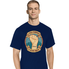 Load image into Gallery viewer, Shirts T-Shirts, Tall / Large / Navy A Man Chooses A Slave Obeys
